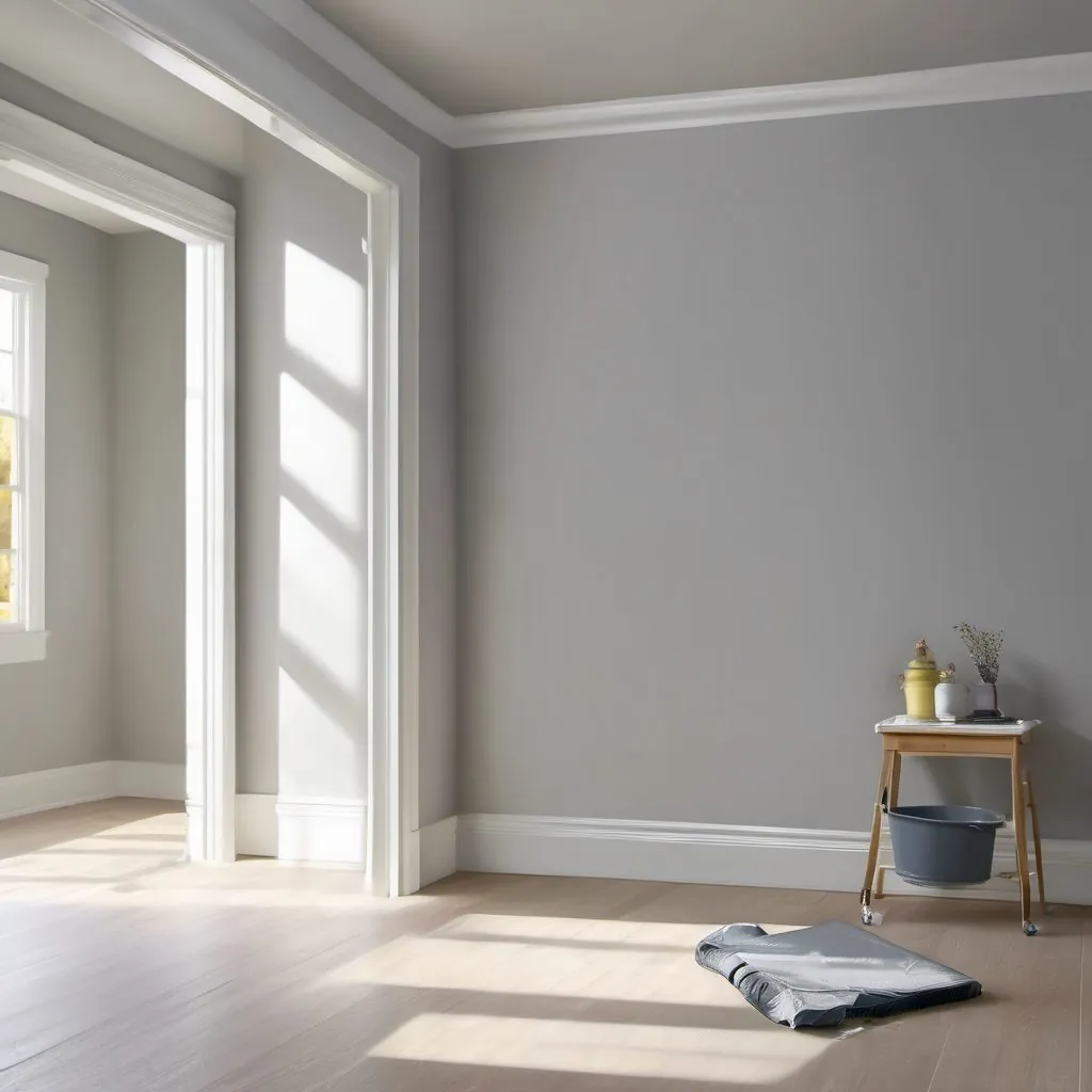 A patched and painted drywall repair.